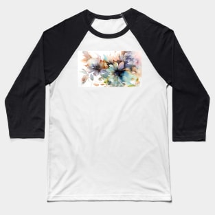 Watercolor and Ink florals Baseball T-Shirt